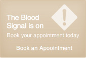 The blood signal is on. Book your appointment today